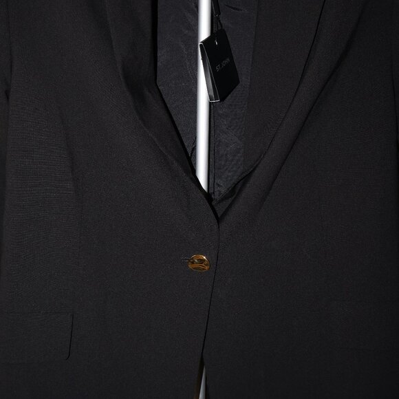 Luxury St. John Wool Blazer Jacket – NWT, Size 14 – $1,495 MSRP - Picture 4 of 6
